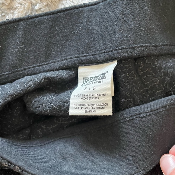 PINK Black Sparkly Leggings - Picture 4 of 5